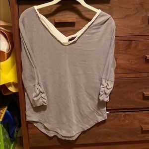 Deletta (Anthropologie) XS gray top